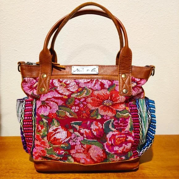 Nena & Co. | Bags | Oneofakind Nena Co Huipil Cafe Leather  display picture 3